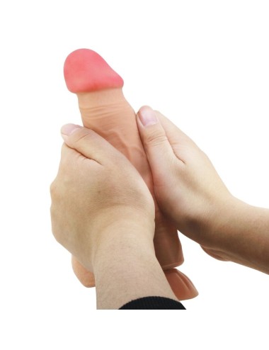PRETTY LOVE - SLIDING SKIN SERIES DILDO REALÍSTICO CON VENTOSA PIEL DESLIZANTE NATURAL 21.8 CM