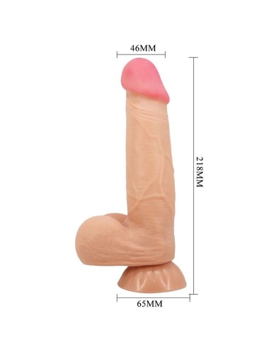 PRETTY LOVE - SLIDING SKIN SERIES DILDO REALÍSTICO CON VENTOSA PIEL DESLIZANTE NATURAL 21.8 CM