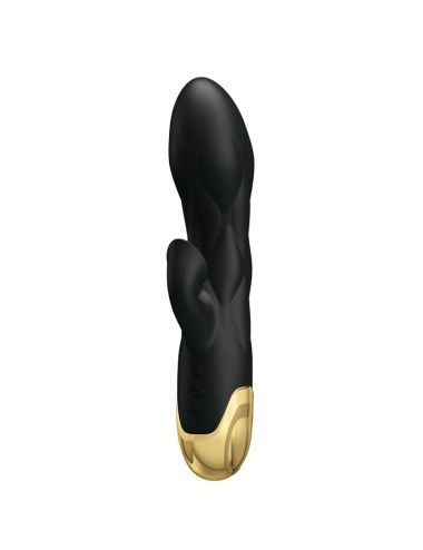 PRETTY LOVE - VIBRADOR DE LUJO BAÑADO EN ORO RECARGABLE NEGRO