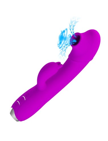 PRETTY LOVE - REGINA VIBRADOR-SUCCIONADOR RECARGABLE MORADO