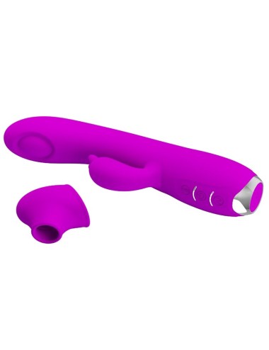 PRETTY LOVE - REGINA VIBRADOR-SUCCIONADOR RECARGABLE MORADO