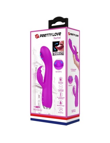 PRETTY LOVE - RACHEL VIBRADOR RECARGABLE CON SUCCIONADOR MORADO