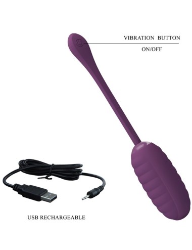 PRETTY LOVE - CASPER HUEVO VIBRADOR RECARGABLE MORADO