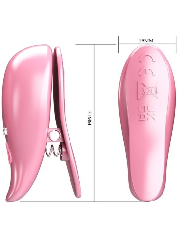 PRETTY LOVE - LEAF PINZAS VIBRATORIAS PARA PEZONES ROSA