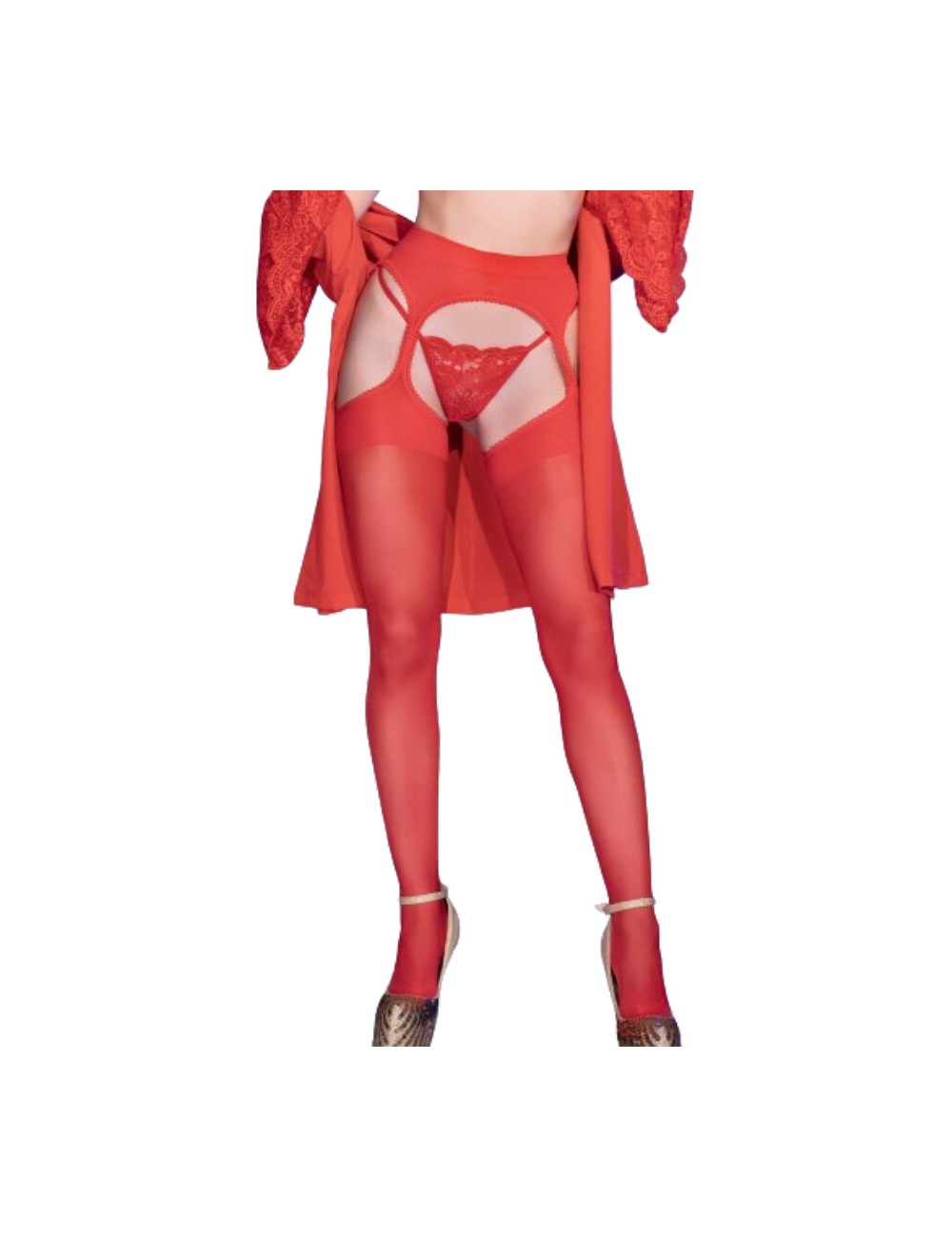 CHILIROSE - CR 4312 MEDIAS LIGUERO ROJO S/M