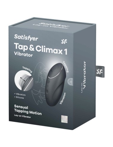 SATISFYER - TAP & CLIMAX 1 VIBRADOR LAY-ON NEGRO