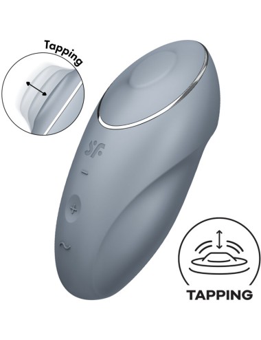SATISFYER - TAP & CLIMAX 1 VIBRADOR LAY-ON GRIS