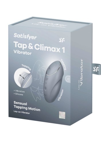 SATISFYER - TAP & CLIMAX 1 VIBRADOR LAY-ON GRIS