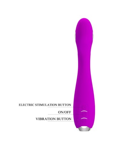 PRETTY LOVE - HECTOR VIBRADOR ELECTROSHOCK RECARGABLE & IMPERMEABLE MORADO
