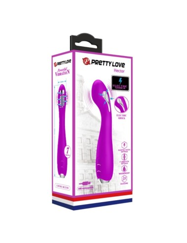 PRETTY LOVE - HECTOR VIBRADOR ELECTROSHOCK RECARGABLE & IMPERMEABLE MORADO