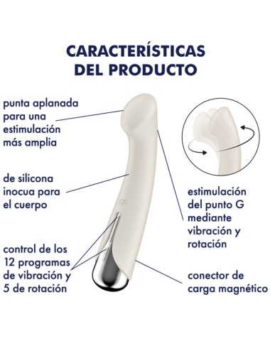 SATISFYER - SPINNING G-SPORT 1 VIBRADOR ROTADOR BEIGE