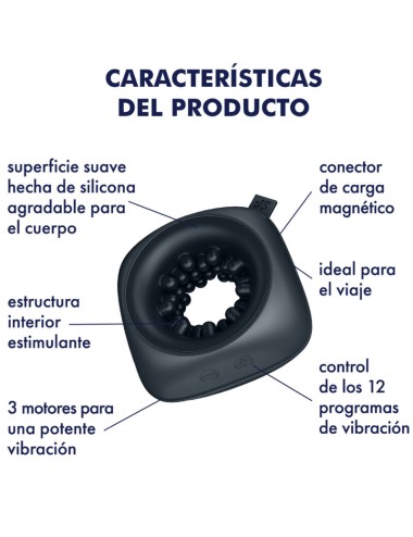 SATISFYER - RING STROKER MASTURBADOR & VIBRADOR