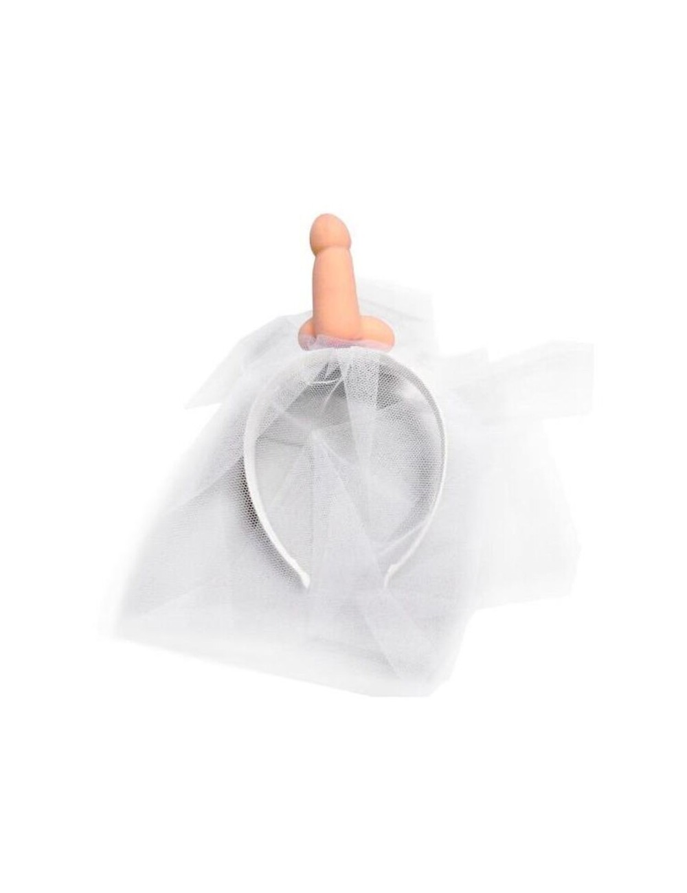DIABLO PICANTE - VELO DE NOVIA BLANCO CON PENE