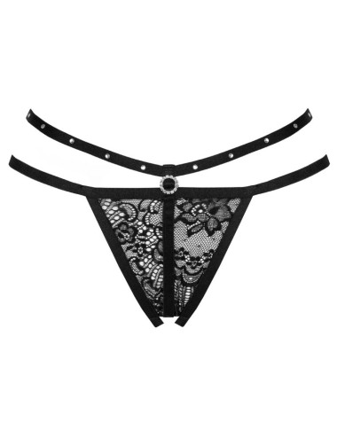 LIVCO CORSETTI FASHION - NOMADE TANGA CROTCHLESS NEGRO S/M