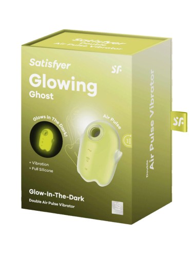SATISFYER - GLOWING GHOST AIR PULSE & VIBRADOR AMARILLO