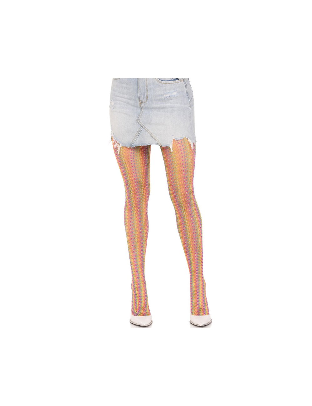 LEG AVENUE - MEDIAS DE CROCHET MULTICOLOR LEG AVENUE - MEDIAS DE CROCHET MULTICOLOR