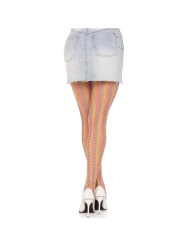 LEG AVENUE - MEDIAS DE CROCHET MULTICOLOR