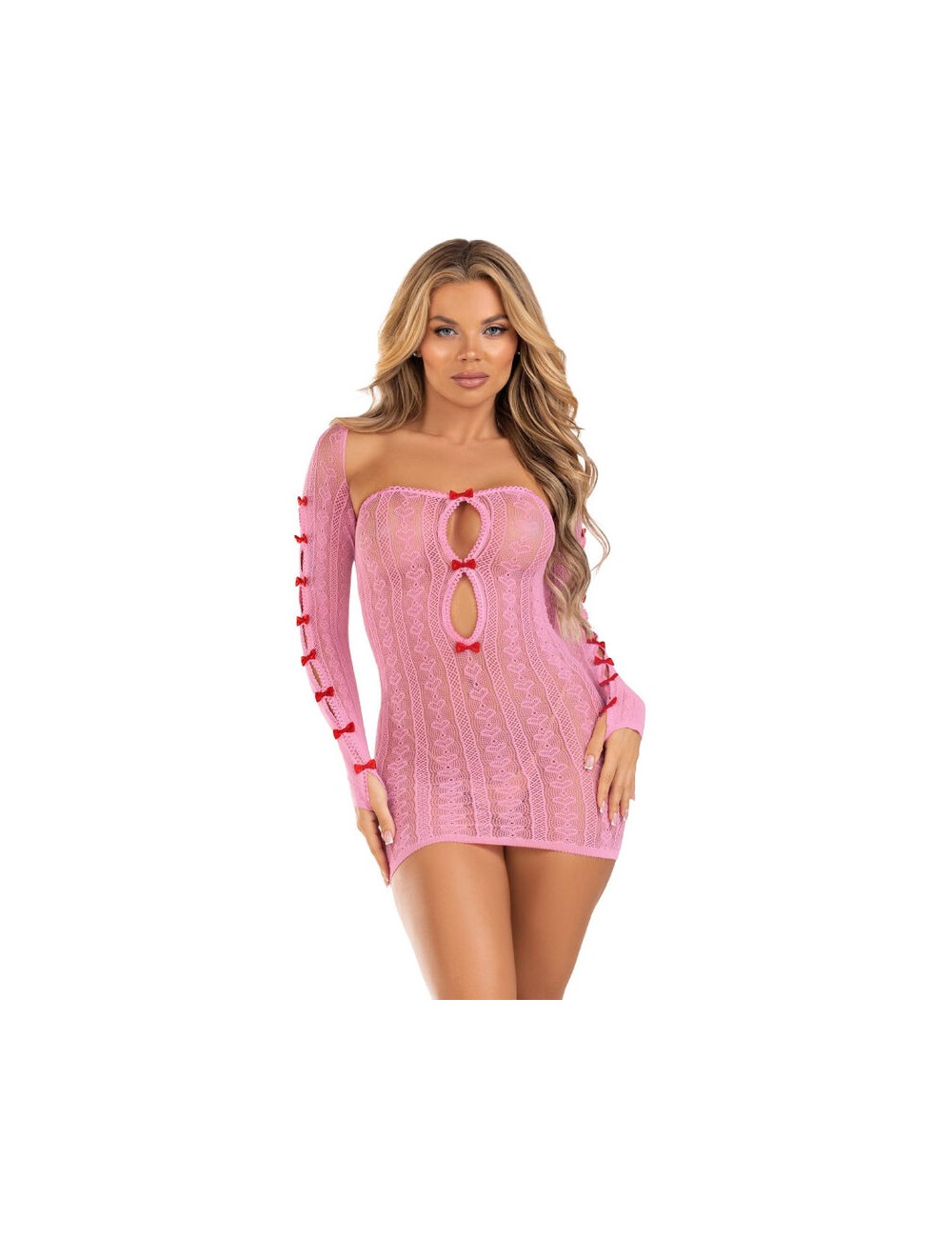LEG AVENUE - VESTIDO CORAZON & LAZOS ROSA TALLA ÚNICA LEG AVENUE - VESTIDO CORAZON & LAZOS ROSA TALLA ÚNICA