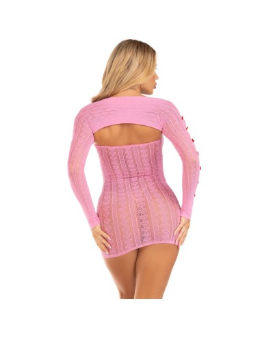 LEG AVENUE - VESTIDO CORAZON & LAZOS ROSA TALLA ÚNICA