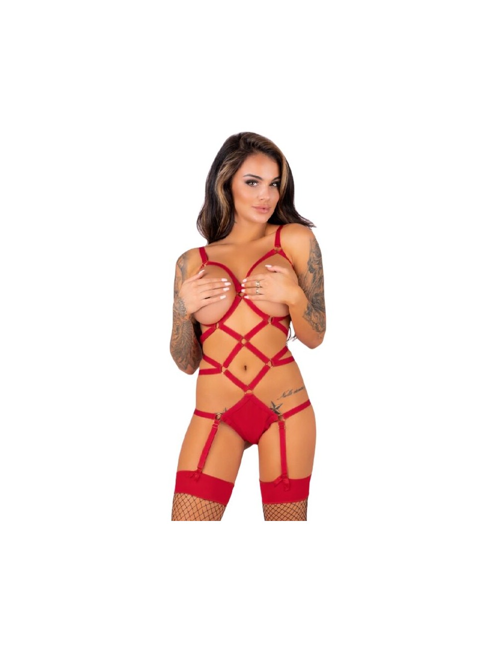 LIVCO CORSETTI FASHION - THIARA LC 20213 SET BODY + MEDIAS ROJA L/XL LIVCO CORSETTI FASHION - THIARA LC 20213 SET BODY + MEDIAS ROJA L/XL