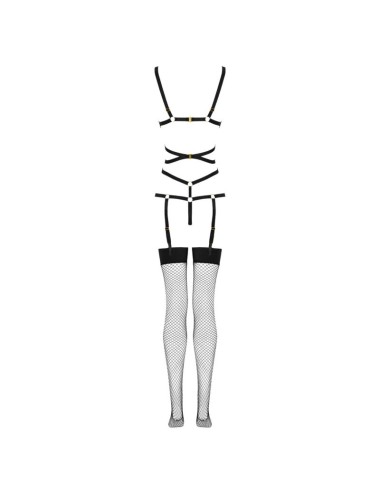 LIVCO CORSETTI FASHION - THIARA LC 20213 SET BODY + MEDIAS NEGRO L/XL