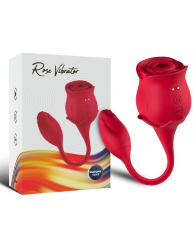 ARMONY - ROSA SUCCIONADOR DE CLITORIS & VIBRADOR 10 MODOS ROJO