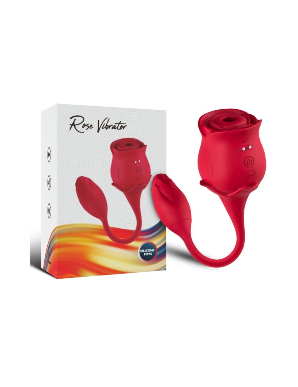 ARMONY - ROSA SUCCIONADOR DE CLITORIS & VIBRADOR 10 MODOS ROJO