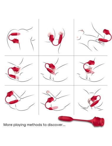 ARMONY - ROSEKNIGTH SUCCIONADOR CLITORIS & VIBRADOR ROJO