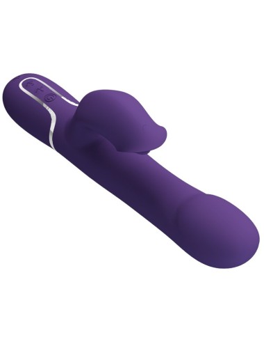 PRETTY LOVE - ZALIN VIBRADOR RABBIT PERLAS 4 EN 1 MORADO