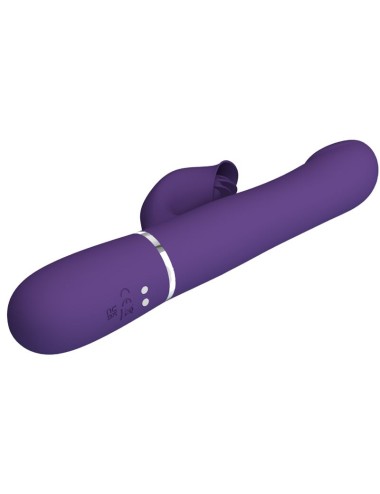 PRETTY LOVE - ZALIN VIBRADOR RABBIT PERLAS 4 EN 1 MORADO