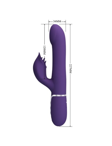 PRETTY LOVE - ZALIN VIBRADOR RABBIT PERLAS 4 EN 1 MORADO