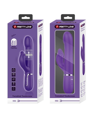 PRETTY LOVE - ZALIN VIBRADOR RABBIT PERLAS 4 EN 1 MORADO