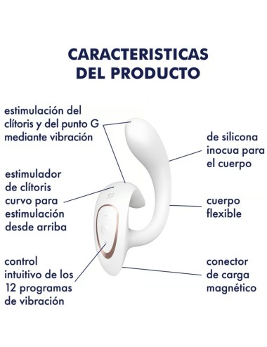 SATISFYER - G FOR GODDESS 1 VIBRADOR RABBIT BLANCO