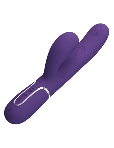 PRETTY LOVE - PERLITA VIBRADOR PUNTO G 3 EN 1 MULTIFUNCIÓN MORADO