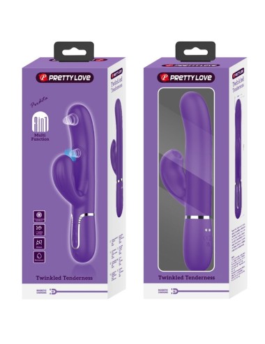PRETTY LOVE - PERLITA VIBRADOR PUNTO G 3 EN 1 MULTIFUNCIÓN MORADO