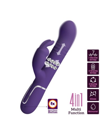PRETTY LOVE - COALE VIBRADOR RABBIT 4 EN 1 MORADO