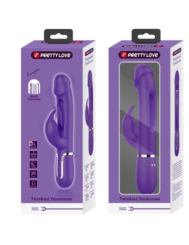 PRETTY LOVE - KAMPAS VIBRADOR RABBIT 3 EN 1 MULTIFUNCIÓN CON LENGUA VIOLETA