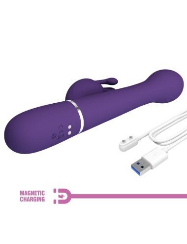 PRETTY LOVE - DEJON VIBRADOR RABBIT 3 EN 1 MULTIFUNCIÓN MORADO