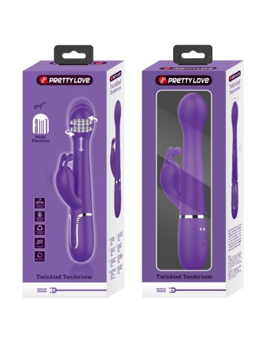 PRETTY LOVE - DEJON VIBRADOR RABBIT 3 EN 1 MULTIFUNCIÓN MORADO
