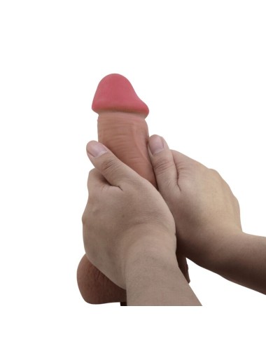 PRETTY LOVE - SLIDING SKIN SERIES DILDO REALÍSTICO CON VENTOSA PIEL DESLIZANTE MULATO 23.4 CM