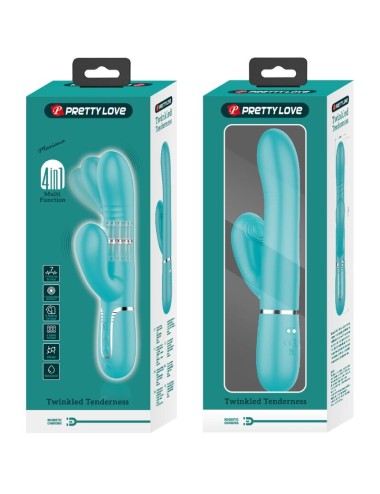 PRETTY LOVE - VIBRADOR PUNTO G MULTIFUNCIÓN VERDE AGUA