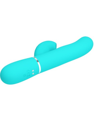 PRETTY LOVE - PERLITA VIBRADOR PUNTO G 3 EN 1 MULTIFUNCIÓN VERDE AGUA