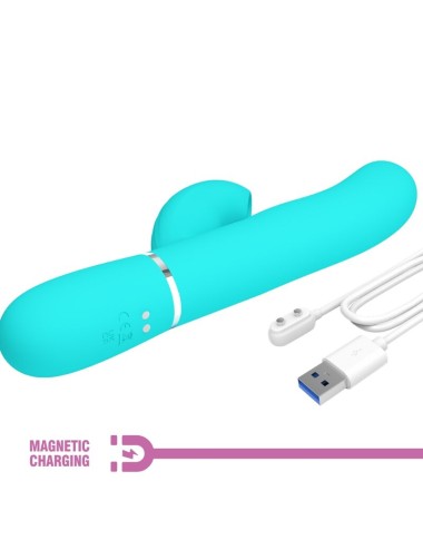 PRETTY LOVE - PERLITA VIBRADOR PUNTO G 3 EN 1 MULTIFUNCIÓN VERDE AGUA