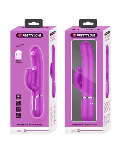 PRETTY LOVE - VIBRADOR RABBIT CON LICKING FUCSIA
