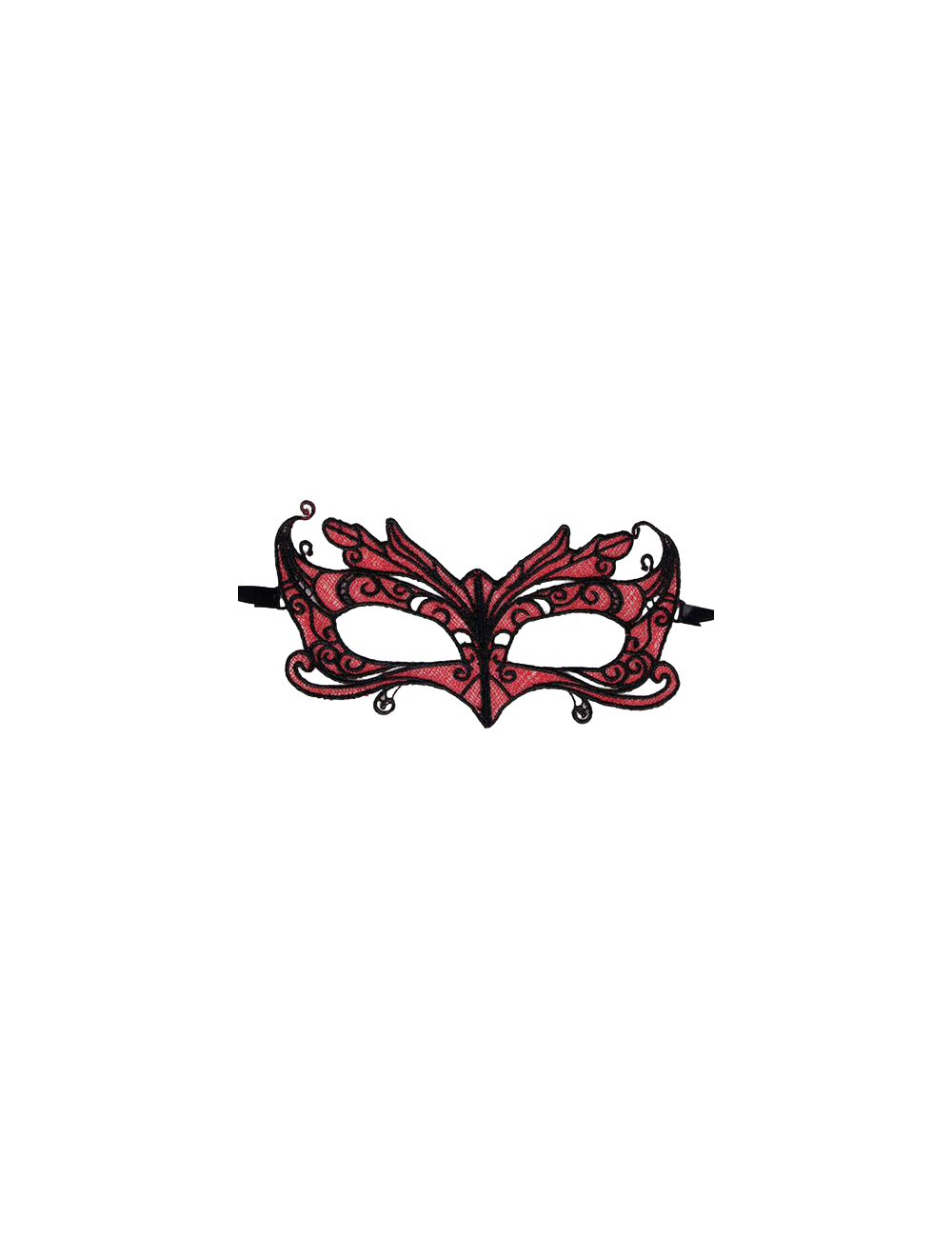 QUEEN LINGERIE - ANTIFAZ DE ENCAJE DETALLES ROJO QUEEN LINGERIE - ANTIFAZ DE ENCAJE DETALLES ROJO