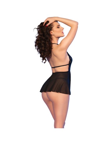 CHILIROSE - CR 4720 BABYDOLL & TANGA NEGRO S