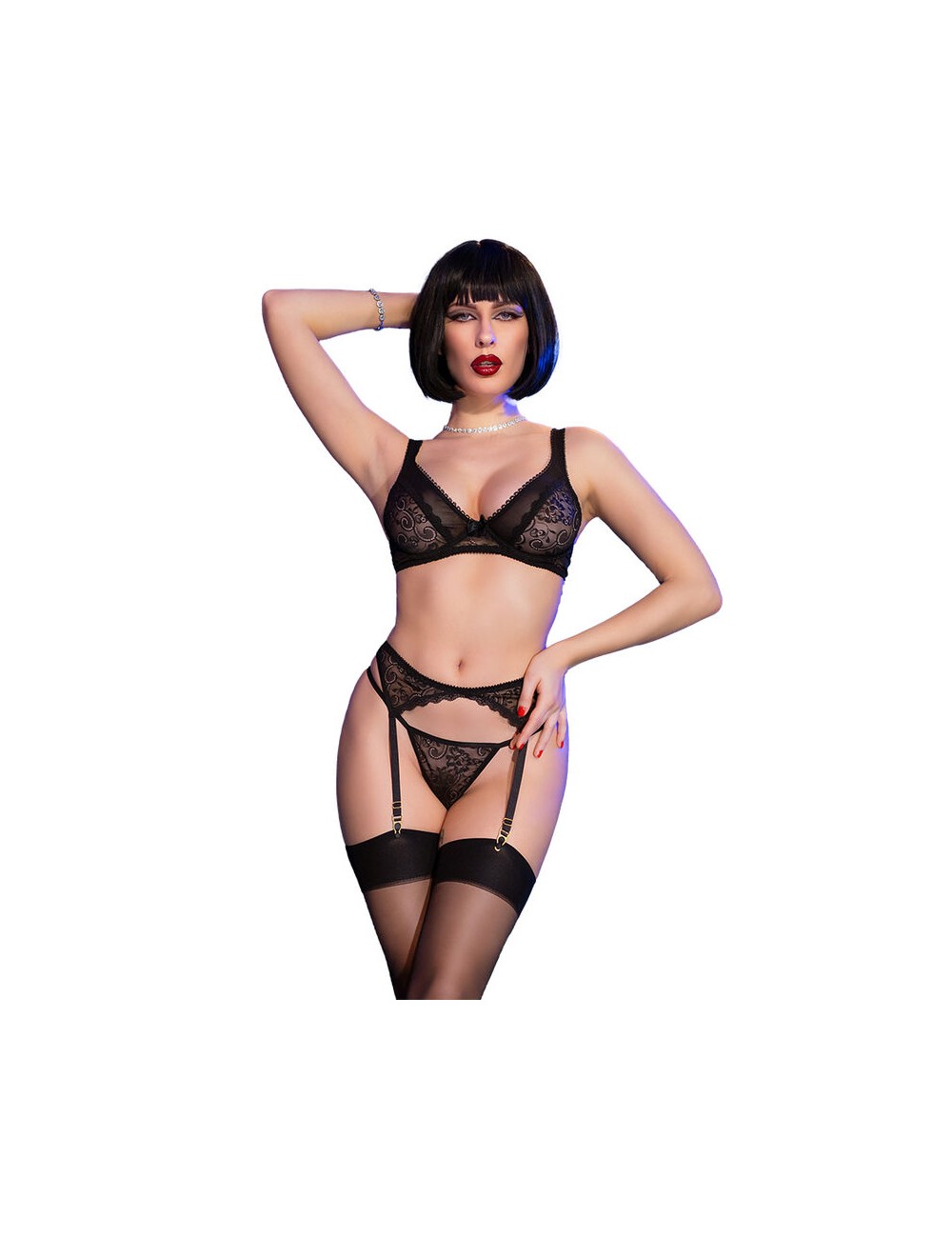 CHILIROSE - CR 4692 SET CUATRO PIEZAS NEGRO M