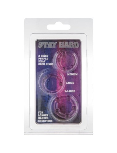 SEVEN CREATIONS - JUEGO TRES ANILLOS PENE LILA