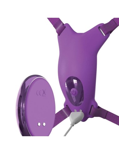 FANTASY FOR HER - BUTTERFLY HARNESS, VIBRATING RECHARGEABLE & REMOTE CONTROL PURPLE