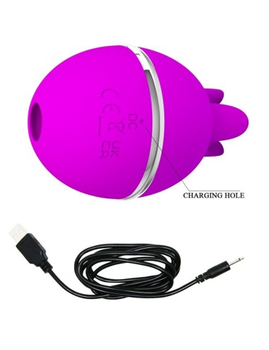 PRETTY LOVE - VIBRADOR DE SILICONA REDONDO GEMINI BALL MORADO